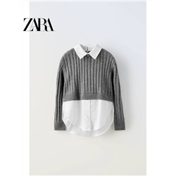 ZAR*A  😍 официальный сайт⚡️ кардиган - рубашка для девочек, отличный вариант для школы 🏫  скидка  71🛍    ✅Цвет: на фото     ✅Материал: акрил ( больше информации нет)