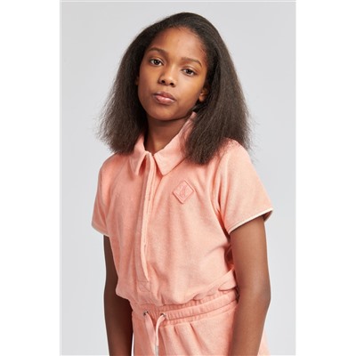 Juicy Couture Girls Pink Towelling Playsuit