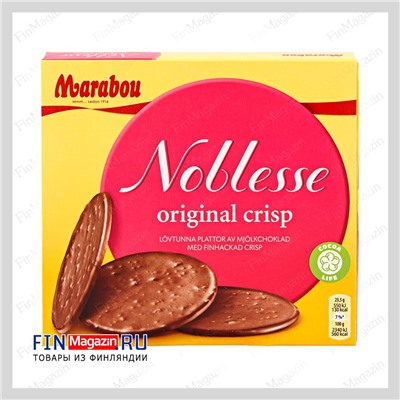 Шоколадные диски с кукурузными хлопьями Marabou Noblesse Original Crisp 150 гр