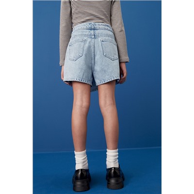 Denim Asymmetric Wrap Skort (3-16yrs)