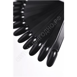 Палитра веерная для ногтей МИНДАЛЬ (чёрная) на 50 оттенков