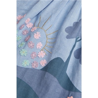 Monsoon Blue Baby Applique Chambray Dress