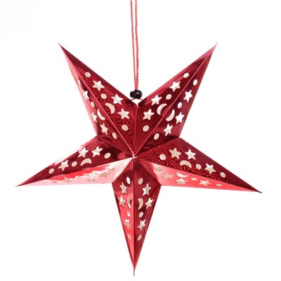 Украшение подвесное "Сияние звезды" 45 см, Красный