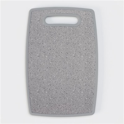Доска разделочная пластиковая Доляна «Гранит», прямоугольная, 30×20 см, цвет серый