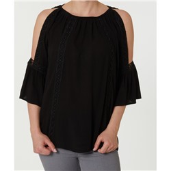 Bluse mit Spitzendetails
     
      Janina, Cut-outs