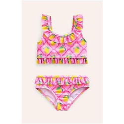 Boden Lemon Frill Detail Tie Back Bikini