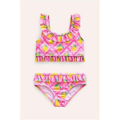 Boden Lemon Frill Detail Tie Back Bikini