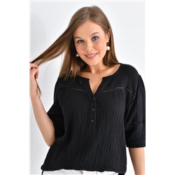 Базовая блузка Parkkaron черного цвета