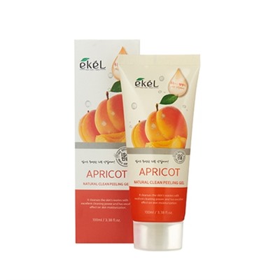 EKEL Natural Clean peeling gel Apricot Пилинг-скатка с экстрактом абрикоса 100 мл