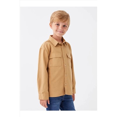 LCW Детская удобная рубашка для мальчика W35977Z4 — GCZ