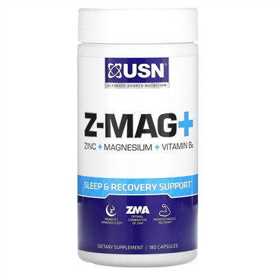 USN, Z-Mag + цинк, магний, витамин B6, 180 капсул