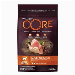 Сухой корм для взрослых собак средних пород Wellness Core Adult Original MEDIUM BREED из индейки с курицей
