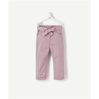 PANTALON SLIM BÉBÉ FILLE PARME AVEC CEINTURE BRODÉE