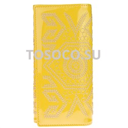 87-9811-5 yellow   кошелек AOSHIKAI натуральная кожа и экокожа 9х19х2