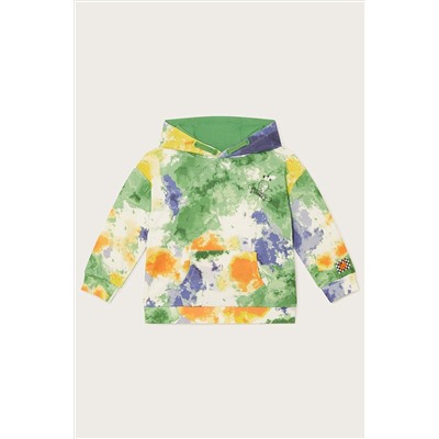 Monsoon Green Skater Tie-Dye Hoodie