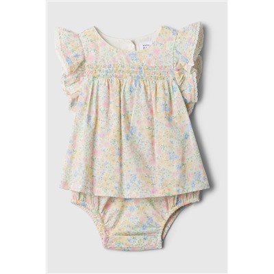 Gap Print Bubble Flutter Sleeve Dress (Newborn-24mths)