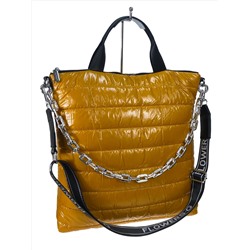 Cтильная женская сумка-шоппер из водооталкивающей ткани, цвет оранжевый