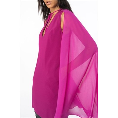 Vestido recto - Fucsia