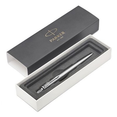 Ручка шариковая PARKER "Jotter Core" K61 Stainless Steel CT M синие чернила, подарочная коробка CW1953170 (1829118)