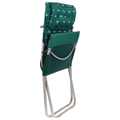 Кресло-шезлонг, матрас + подушка, цвет тёмно-зелёный