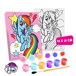 Картина по номерам для детей "Радуга" 21х15 см, My Little Pony