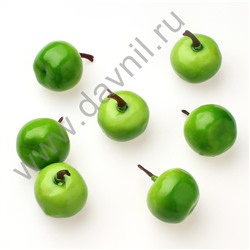 Муляж яблока 2,5 см 20 шт. тёмно-зелёный