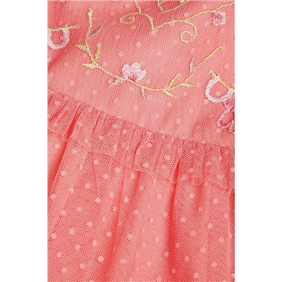 Monsoon Baby Pink Josephine Embroidered Dress