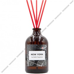 Диффузор AROMA "New York" фл.100мл (грейпфрут, мускус) 5 ротанг.палоч,служ.до 4х мес (8)