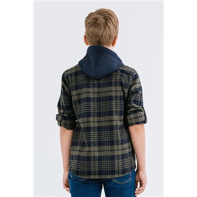 Рубашка лесоруба цвета хаки с капюшоном для мальчика TYCIJHYTHN169496819939651