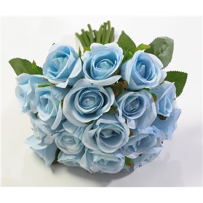 Букет роз "Хелена" голубой 18 цветков