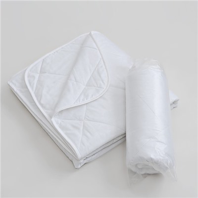 Одеяло облегченное 140х205см, файбер 100г/м, микрофибра белая 80г/м, 100% полиэстер