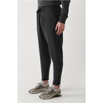 Спортивные штаны Jogger антрацитового цвета, мягкая на ощупь манжета на молнии, стандартная посадка