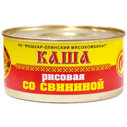 Консервы мясные Каша рисовая со свининой №8, 325 г