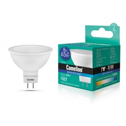 Нарушена упаковка.   Светодиодная лампа GU5.3 8W 6500К (холодный) JCDR Camelion  (12873) LED8-S108/865/GU5.3