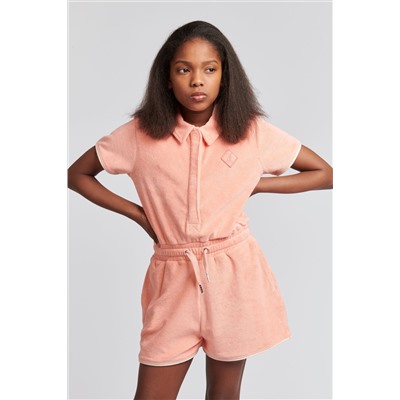 Juicy Couture Girls Pink Towelling Playsuit