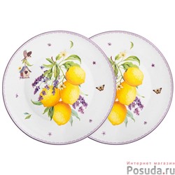 Набор тарелок закусочных lefard Прованс лимоны 2 шт. 20,5 см  арт. 104-871