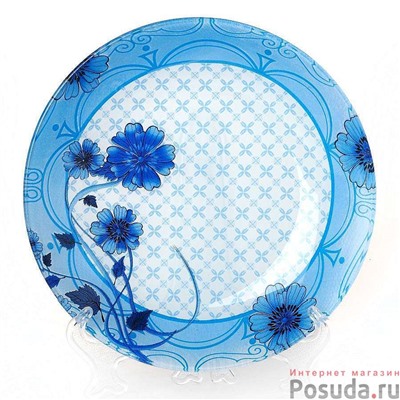 Тарелка столовая мелкая House & Holder "Blue Flowers", D=25 см арт. S3010F105