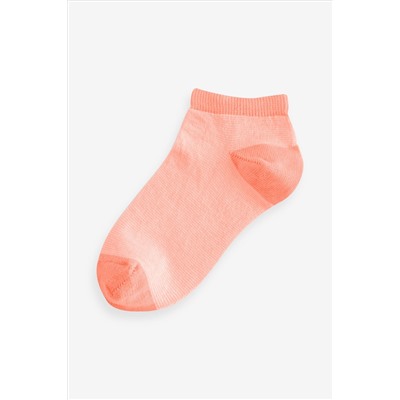 Pink, orange and yellow Fluro Trainer Socks 4 Pack