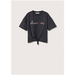 Camiseta estampada lazo -  Niña | MANGO OUTLET España