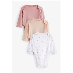 Pink Hip Dysplasia Long Sleeve Bodysuits 3 Pack