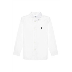 Рубашка узкого кроя с воротником на пуговицах для мальчика 5–6 лет 7837539270870