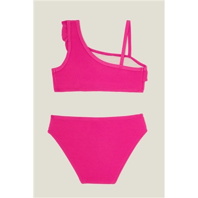 Angels By Accessorize Girls Pink Textured Bikini Set