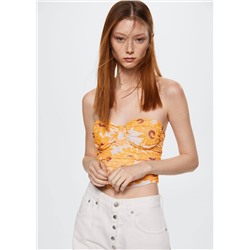 Top crop floral -  Mujer | MANGO OUTLET España