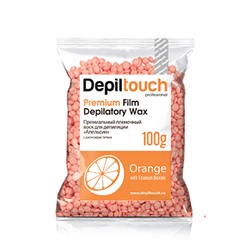 Воск для депиляции пленочный Premium Orange, 100 гр, бренд - Depiltouch Professional