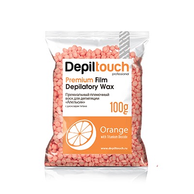 Воск для депиляции пленочный Premium Orange, 100 гр, бренд - Depiltouch Professional