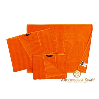 полотенце для лица 50х100 см Страйп оранж