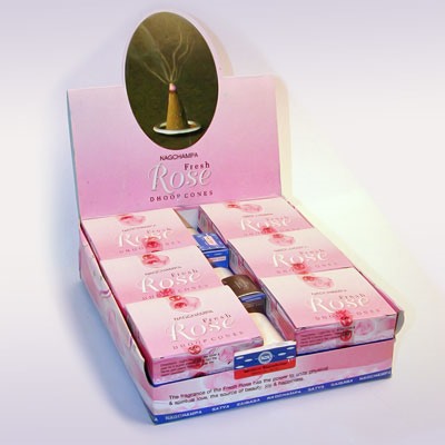 Благовония конусы Satya Fresh Rose dhoop cones уп-12шт