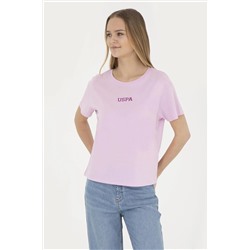 Женская розовая футболка с круглым вырезом Неожиданная скидка в корзине