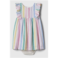 Gap Baby Linen-Cotton Blend Flutter Sleeve Stripe Dress (Newborn-5yrs)