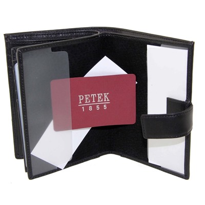 Кошелек портмоне кожаный с отделом для паспорта и прав Petek K 1758